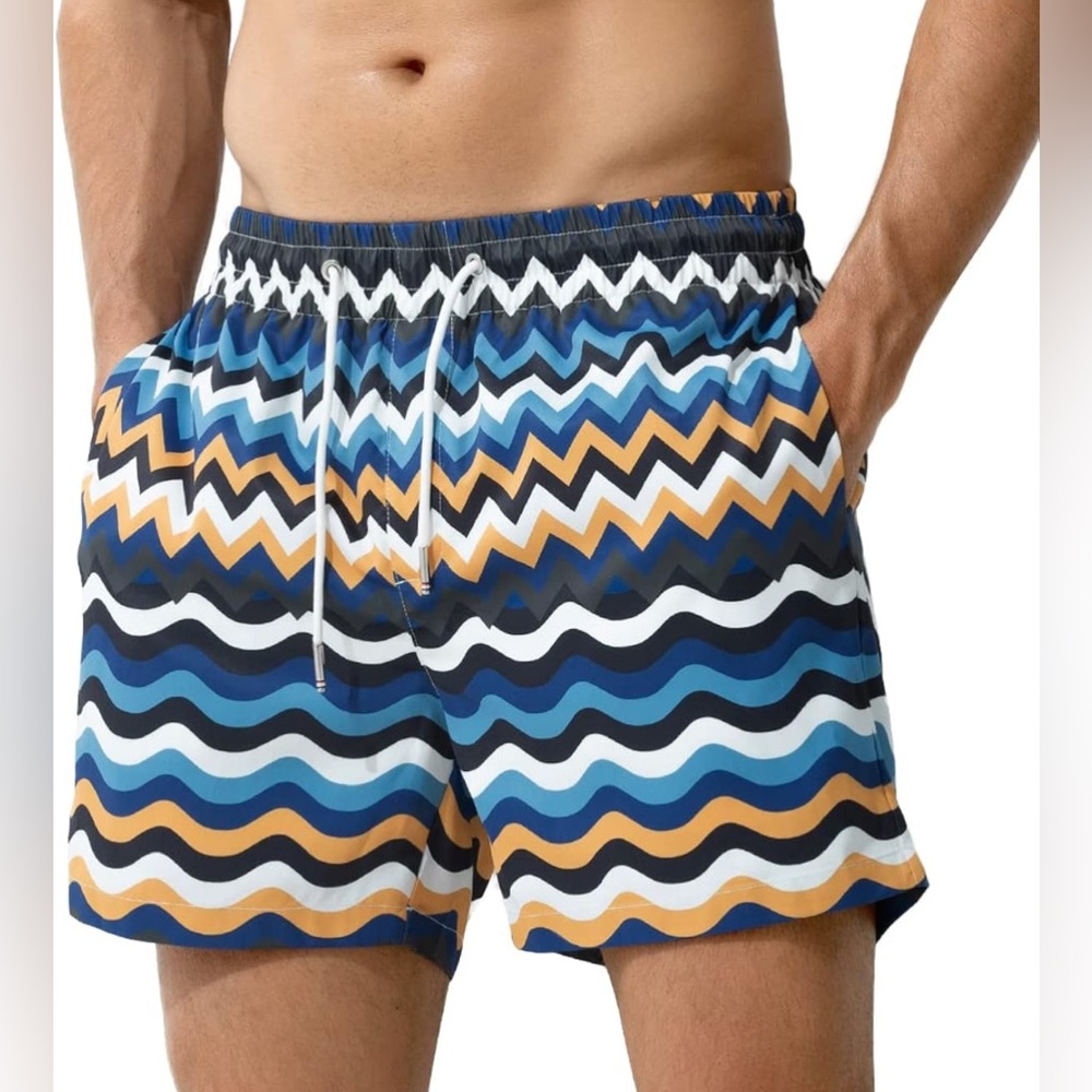 Arjen Kroos Mens Swim Trunks Quick Dry 5 Inch Inseam Swim Shorts for Men